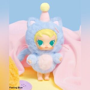Pop Mart Baby Molly Pocket Friends Vinyl Plush Pendant - Feeling Blue